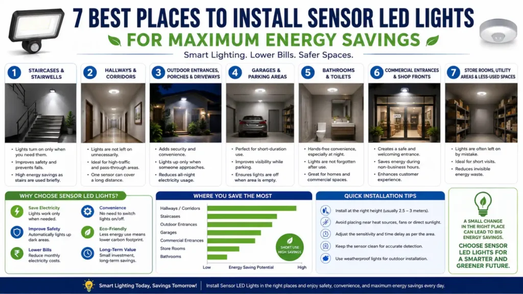 7 Best Places to Install Sensor LED Lights for Maximum Energy Savings